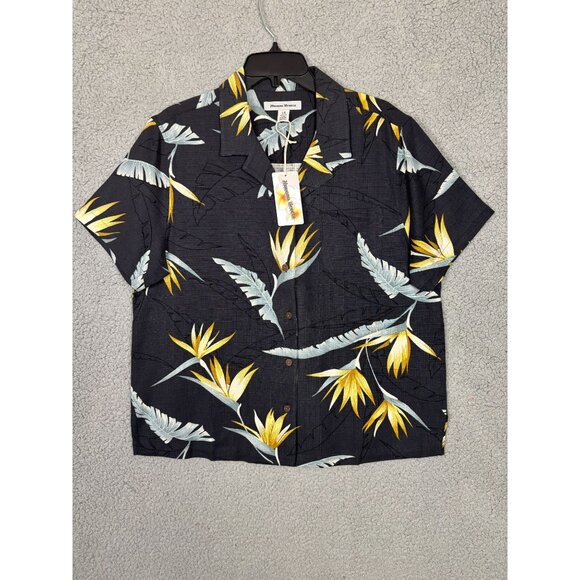 Havana Breeze Other - Havana Breeze Bird Of Paradise 100% Silk Hawaiian Shirt Multicolor Large NWT's